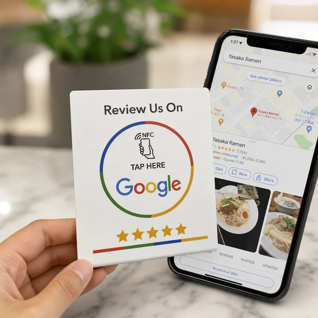 NFC card being tapped with smartphone